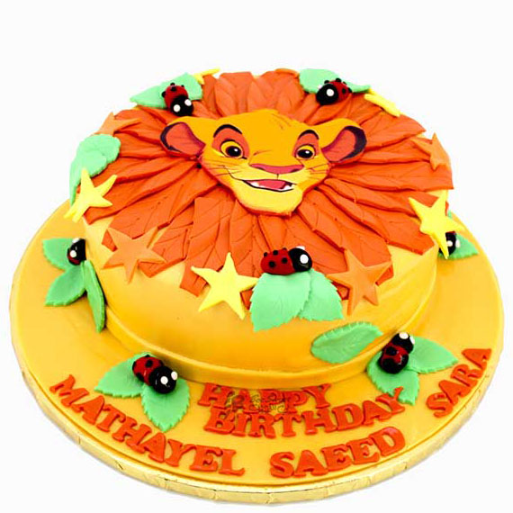 Bánh sinh nhật tạo hình con sư tử