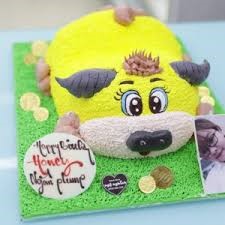 Bánh sinh nhật con trâu 3D đáng yêu 1 